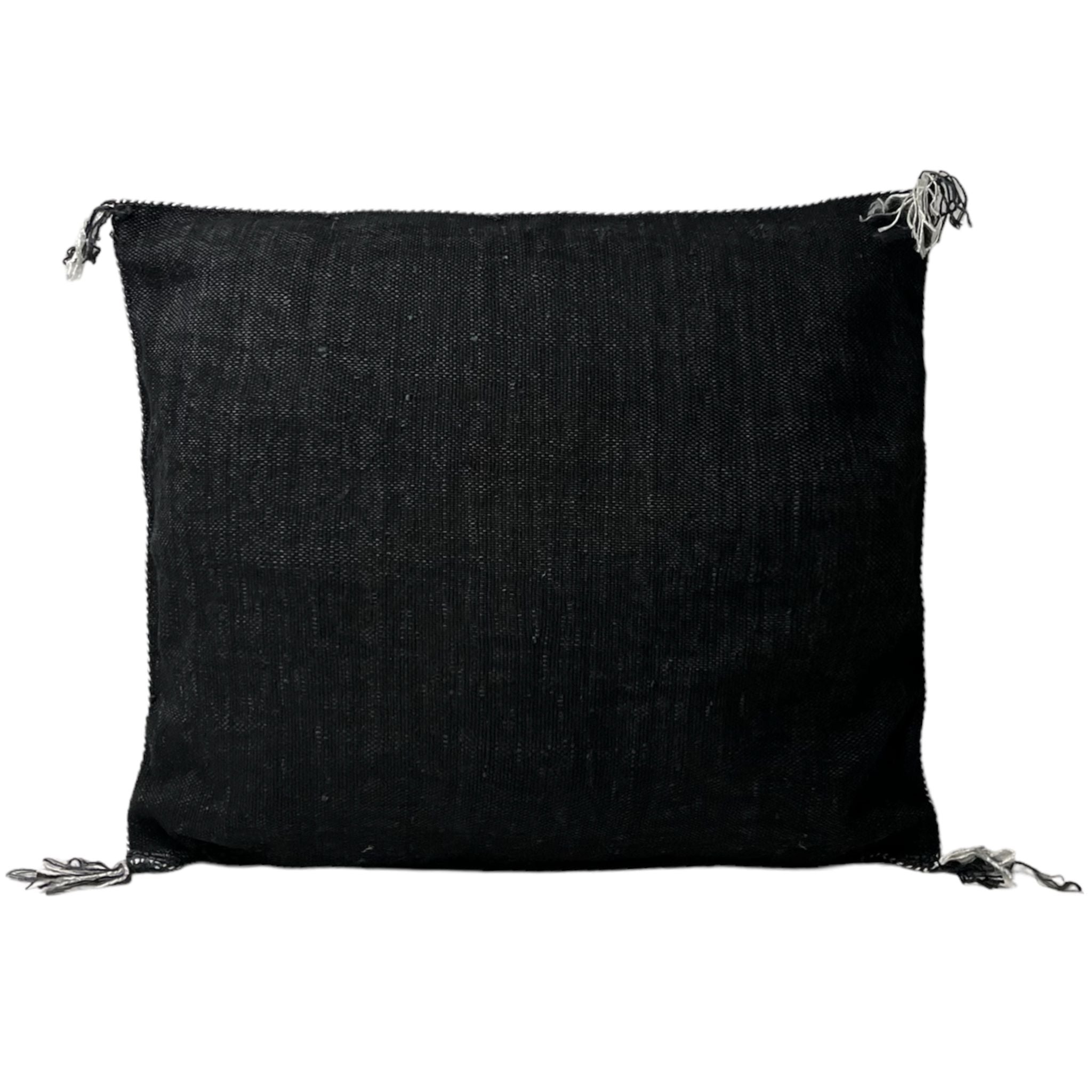 Coussin Sabra Soie de Cactus Noir