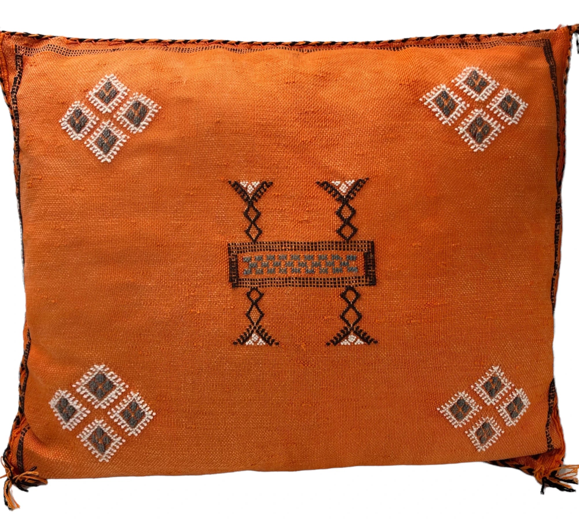 Coussin Sabra Soie de Cactus Orange