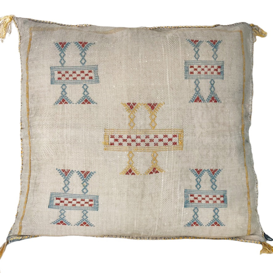 Coussin Sabra Soie de Cactus écru