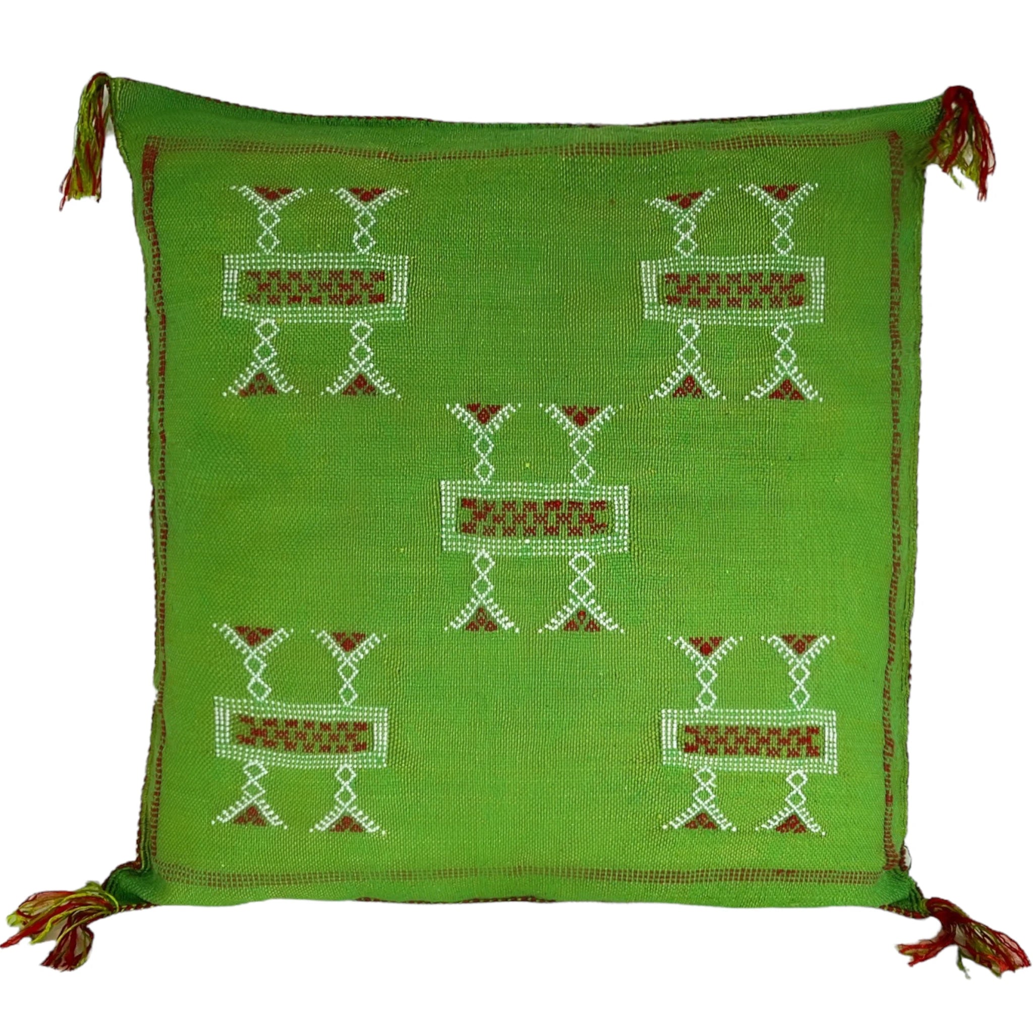 Coussin Sabra Soie de Cactus vert