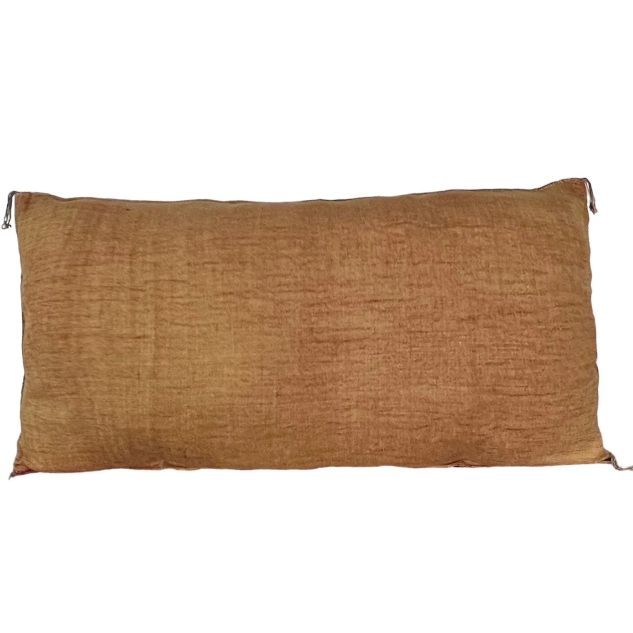 Coussin marron en Soie de Cactus Berbère Chic