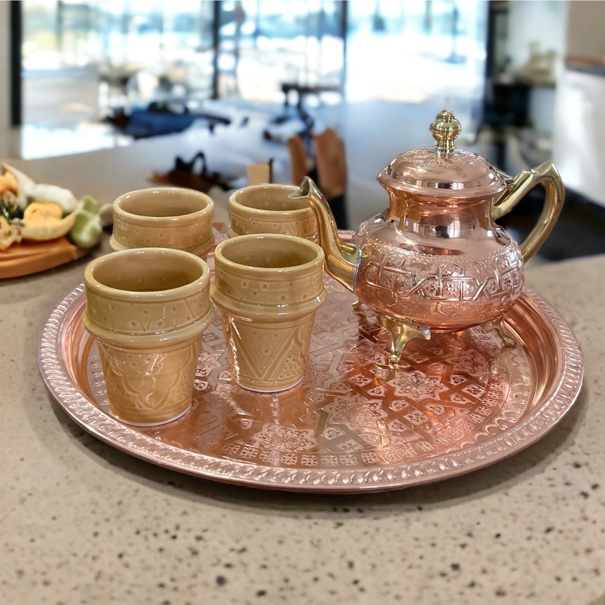 Plateau cuivre Berbère Chic