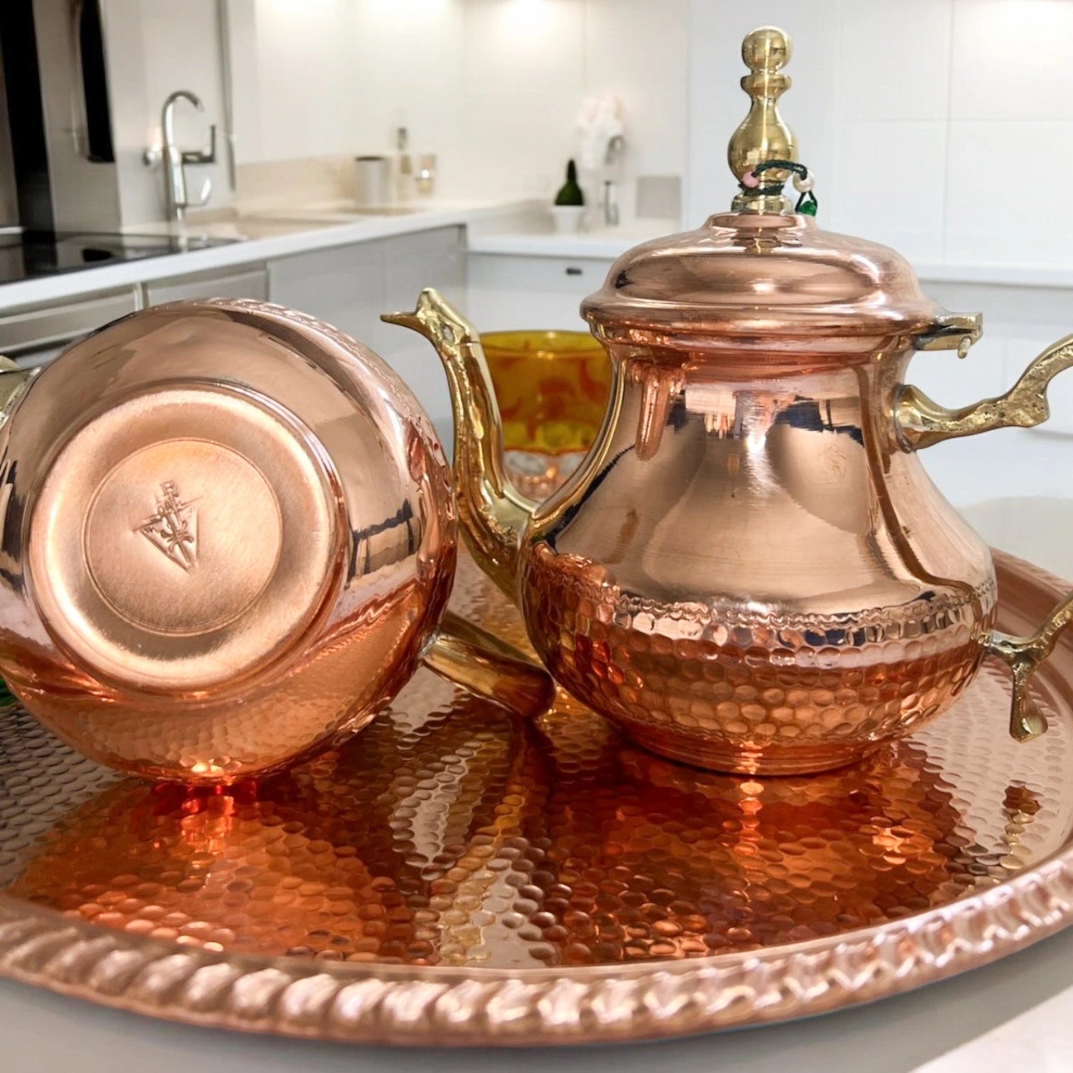 Plateau en cuivre (2 tailles) Berbère Chic