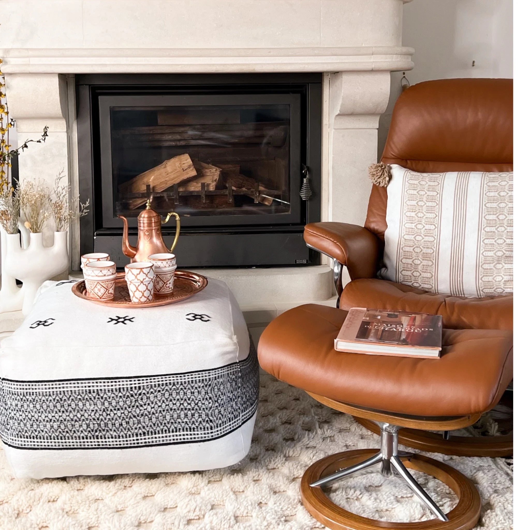 Pouf CHALHA Carré Berbère Chic