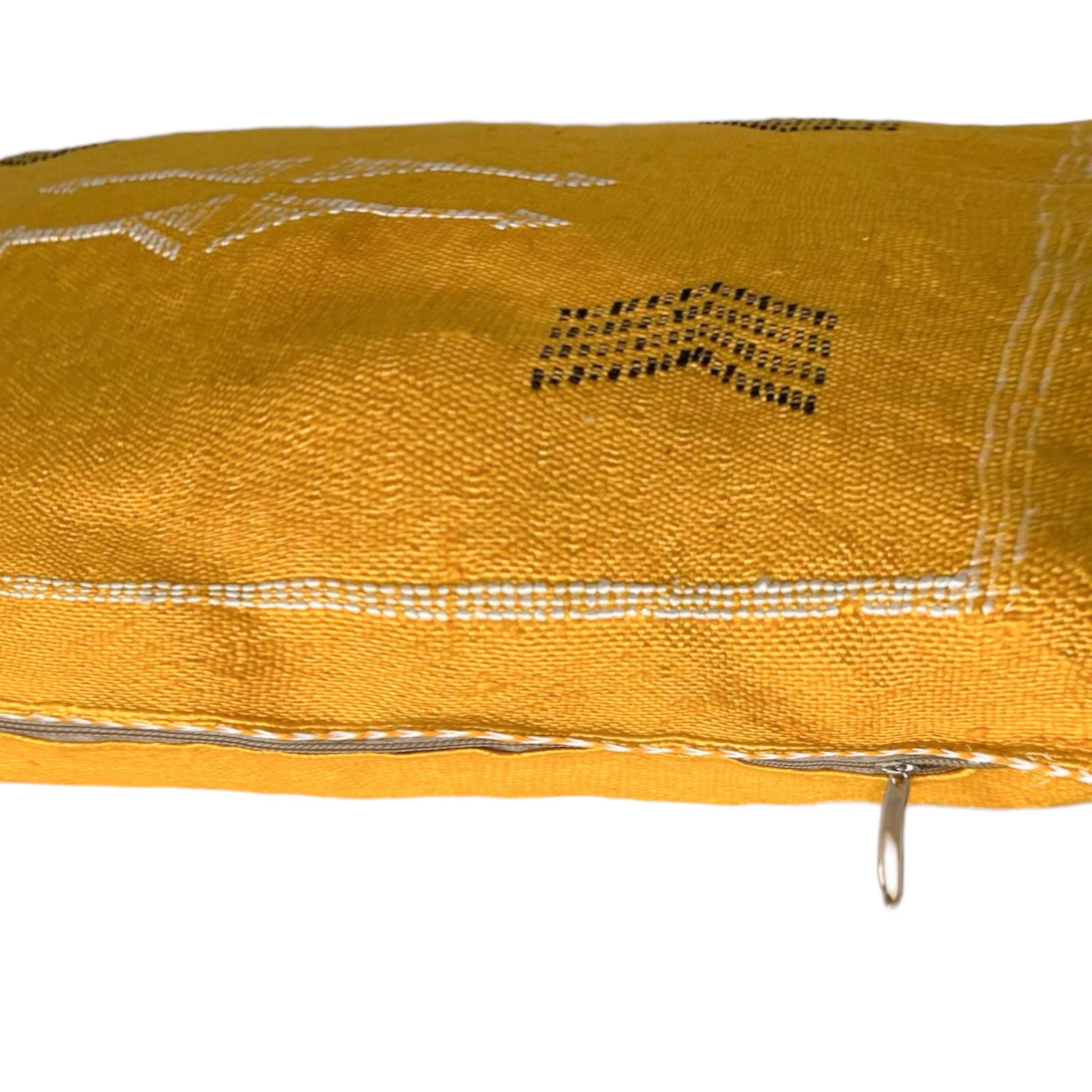 Coussin Sabra Soie de Cactus Jaune