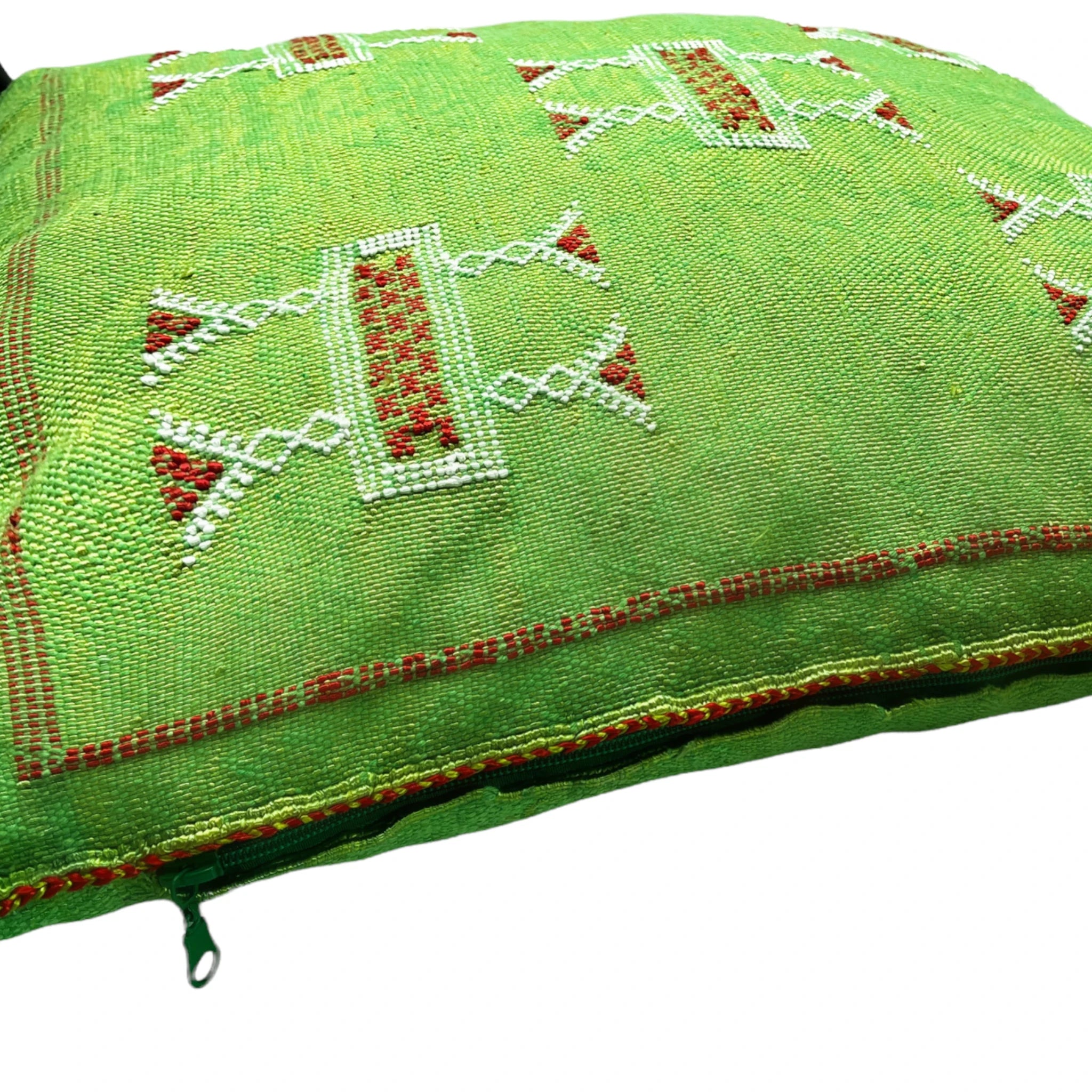 Coussin Sabra Soie de Cactus vert